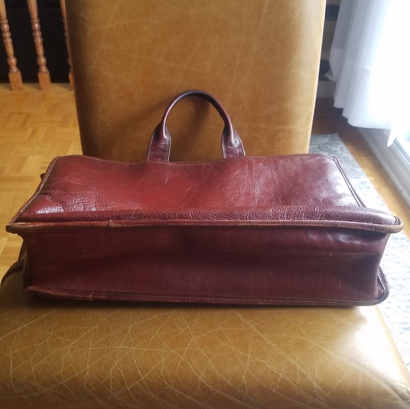 Jack Georges vintage leather messenger briefcase crossbody shoulder laptop bag - Picture 14 of 16